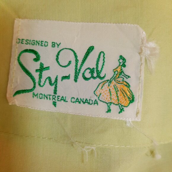 Vintage 50s 60s Day Dress Green Sleeveless Tea Dress Sundress Knee Length Sz XS - Picture 11 of 12